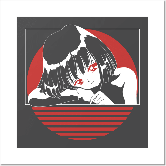 Anime Girl - Moon Wall Art by Forfeit Club